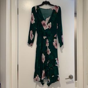 Tracy Reese green/pink dress via Anthropologie